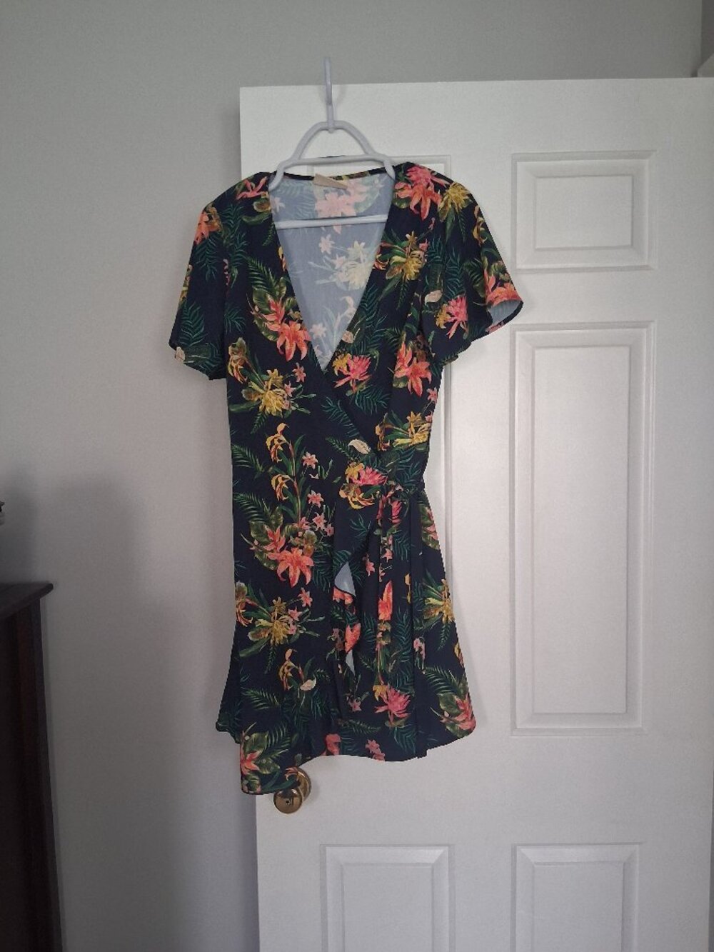 Circus Clothing Ruby Tropical Print wrap Dress, size US10/UK14